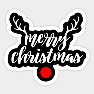 Raindeer Merry Christmast Funny Xmas Family Sticker